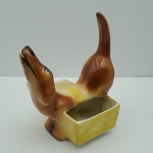A.L. Hirsch Dachshund Dog Dresser Caddy Valet Sink Caddy Planter Wiener Dog